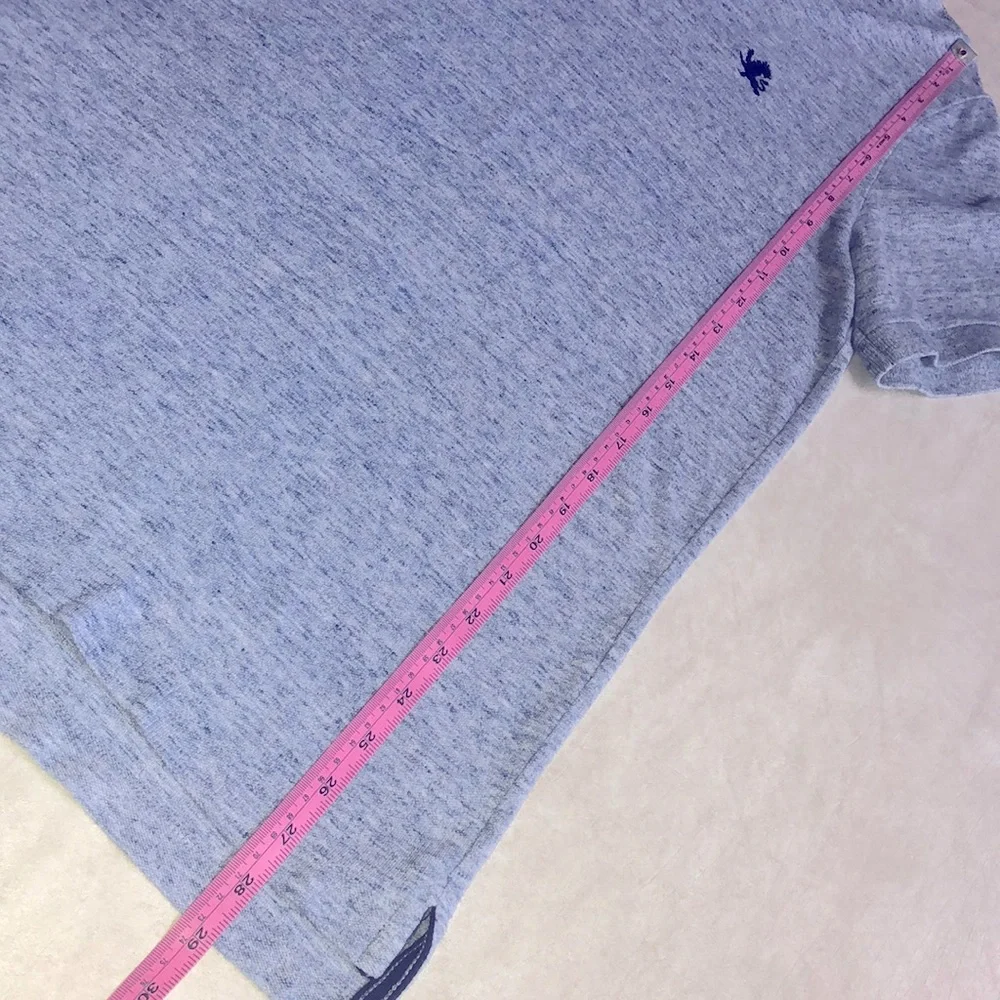 Express Men's 100% Cotton Light Blue Pique Polo Short Sleeves Shirt Size M - Picture 6 of 11